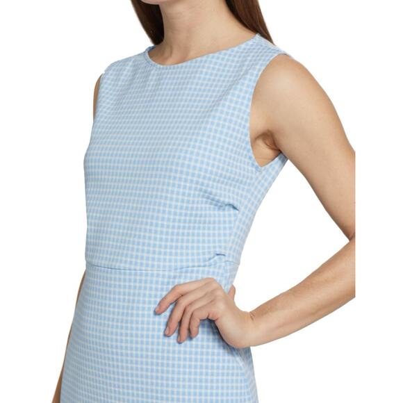 Rachel Comey Siega Checked Sheath Sleeveless Mini Dress Blue White Medium - Picture 13 of 15